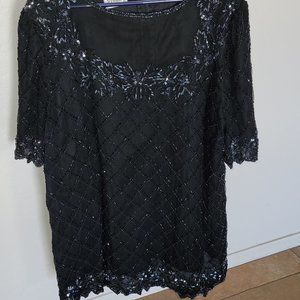 Black sequin blouse